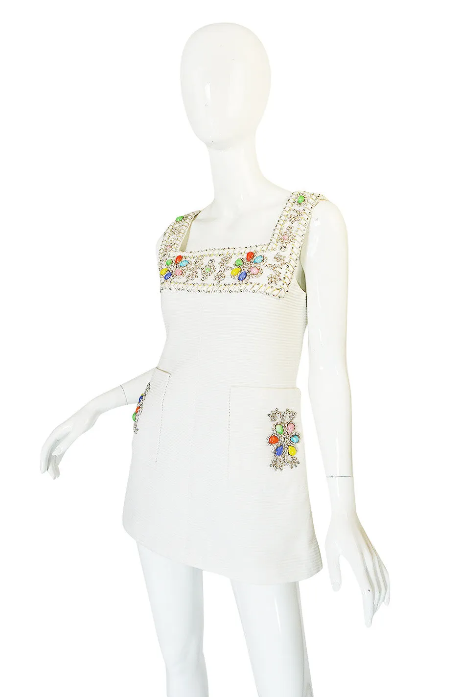 1960s Beni Salvadori Jewelled Couture Tunic or Mini Dress