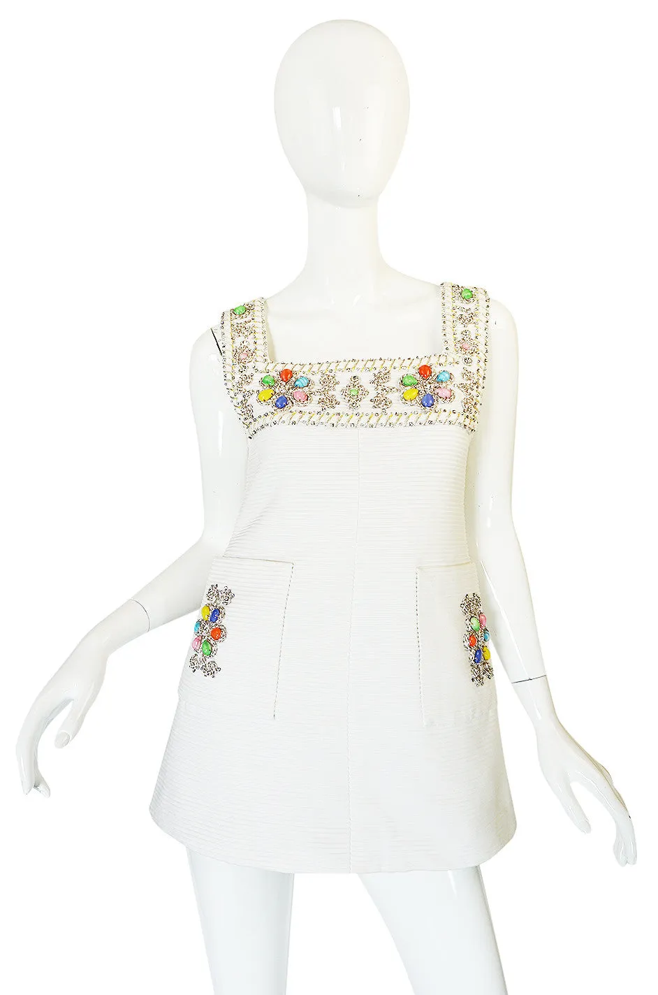 1960s Beni Salvadori Jewelled Couture Tunic or Mini Dress