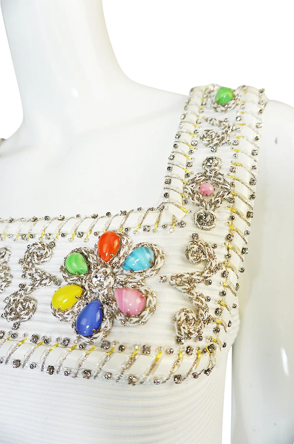 1960s Beni Salvadori Jewelled Couture Tunic or Mini Dress