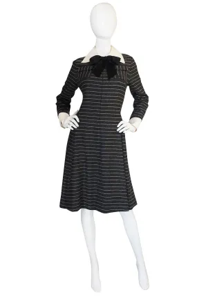 1960s Chic Striped Geoffrey Beene Day Dress