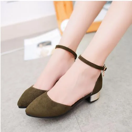 2017 Summer Women Shoes Pointed Toe Pumps  Dress Shoes High Heels Boat Shoes Wedding Shoes tenis feminino  Side with