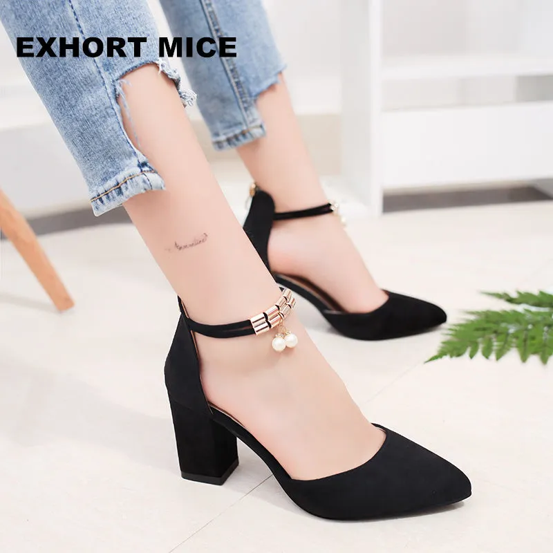 2017 Summer Women Shoes Pointed Toe Pumps  Dress Shoes High Heels Boat Shoes Wedding Shoes tenis feminino  Side with