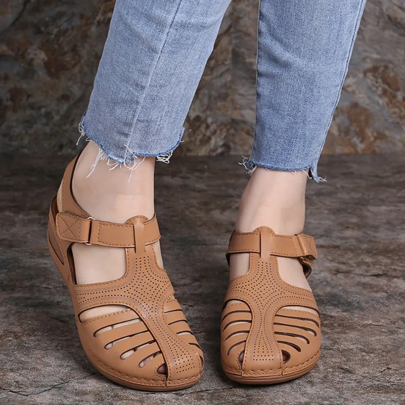 2020 New Women Sandals Vintage Wedge lias Plus Size