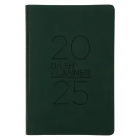 2025 Executive Diary - Dash Daily Planner - Dark Green - Faux Leather