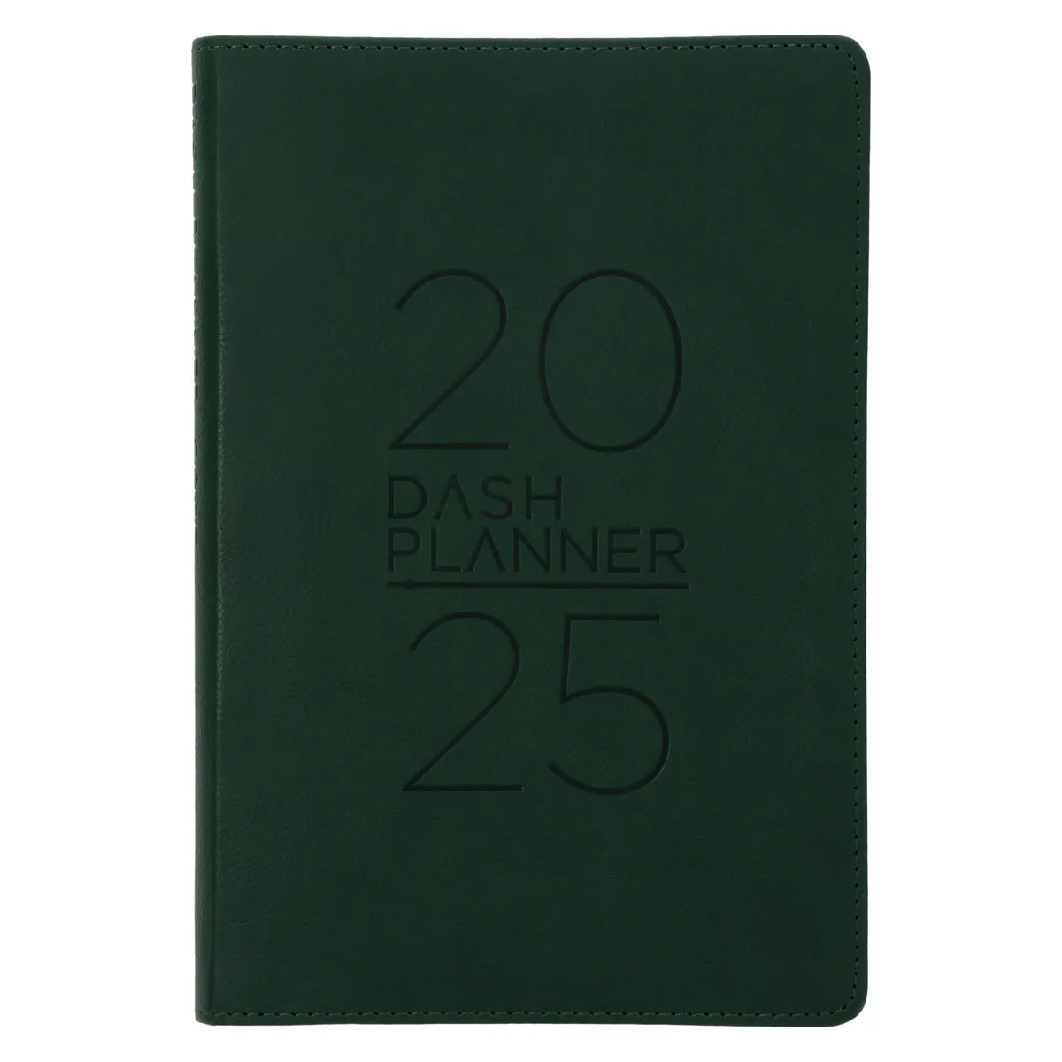 2025 Executive Diary - Dash Daily Planner - Dark Green - Faux Leather