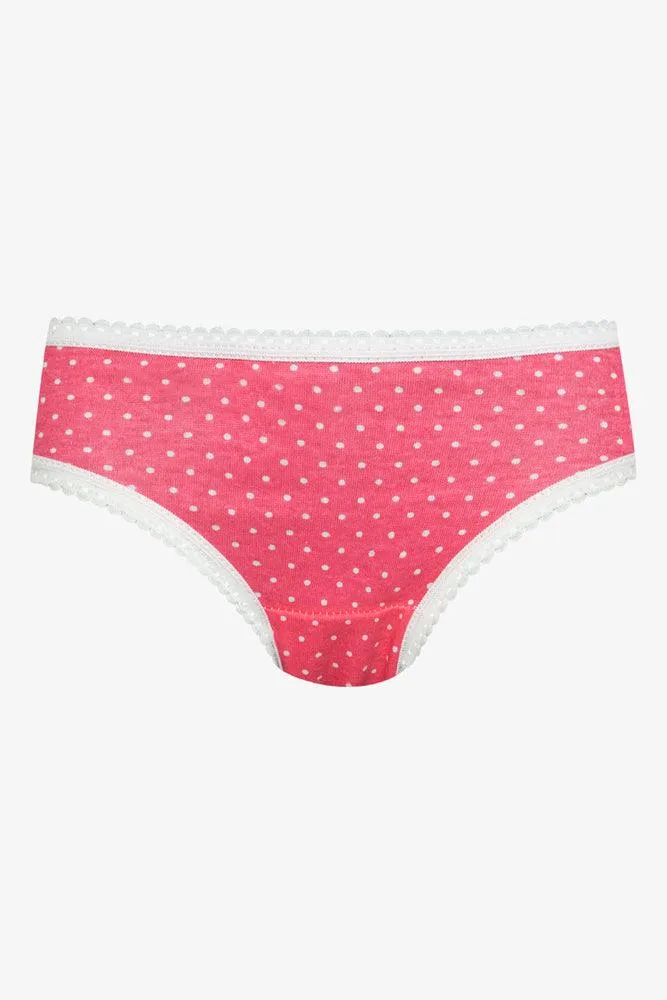 7 Pack Hearts Bikini Panties Multi