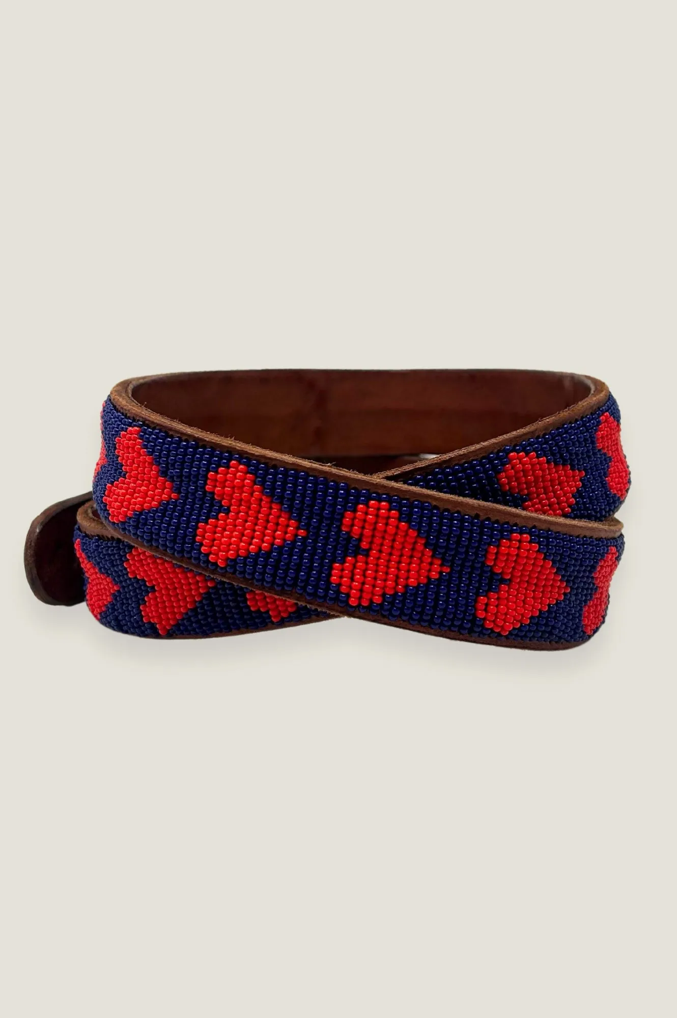 All Hearts Belt | Navy/Red