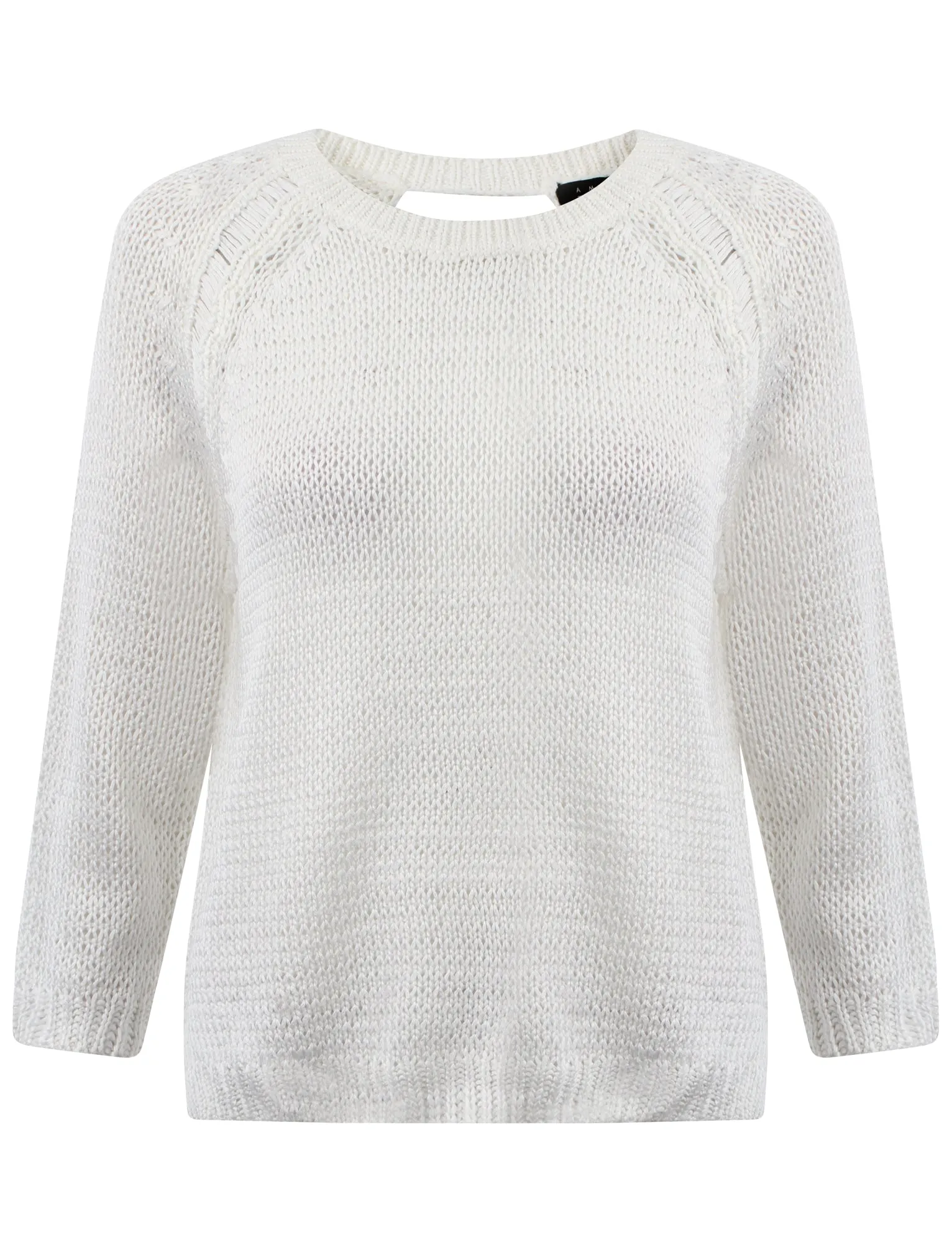 Amara Reya Verbena knit jumper in Optic White