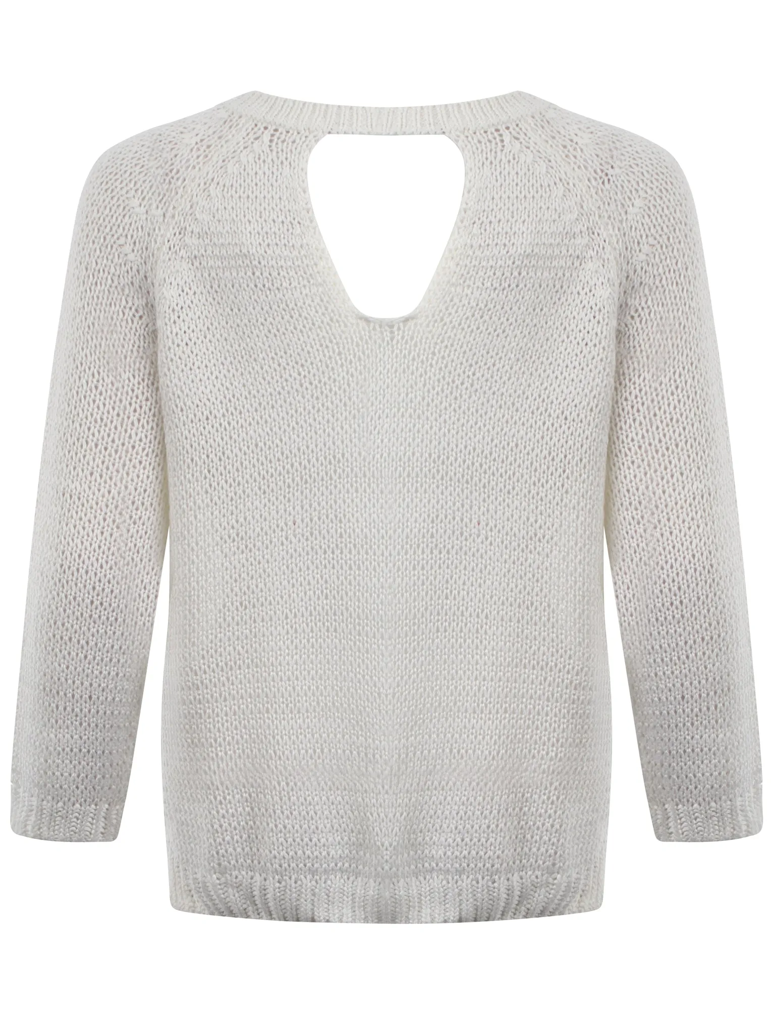 Amara Reya Verbena knit jumper in Optic White