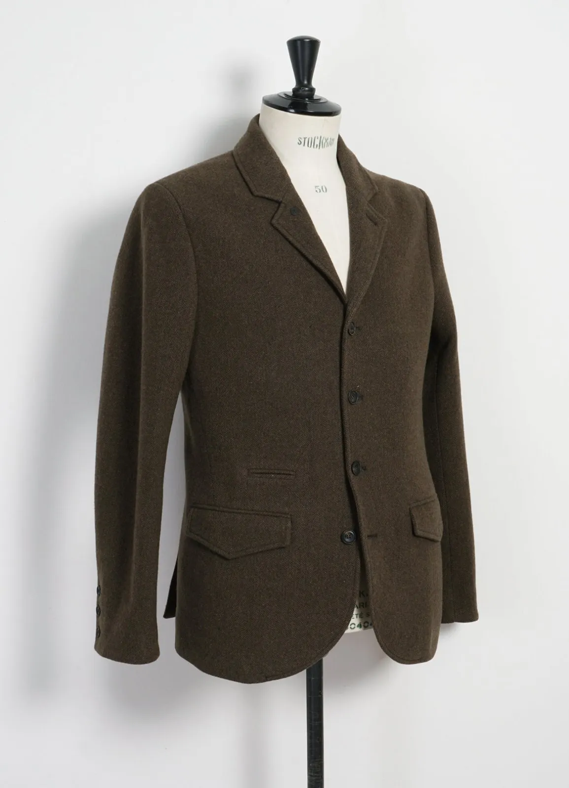 ANKER | Four Button Classic Blazer | Brown Herringbone