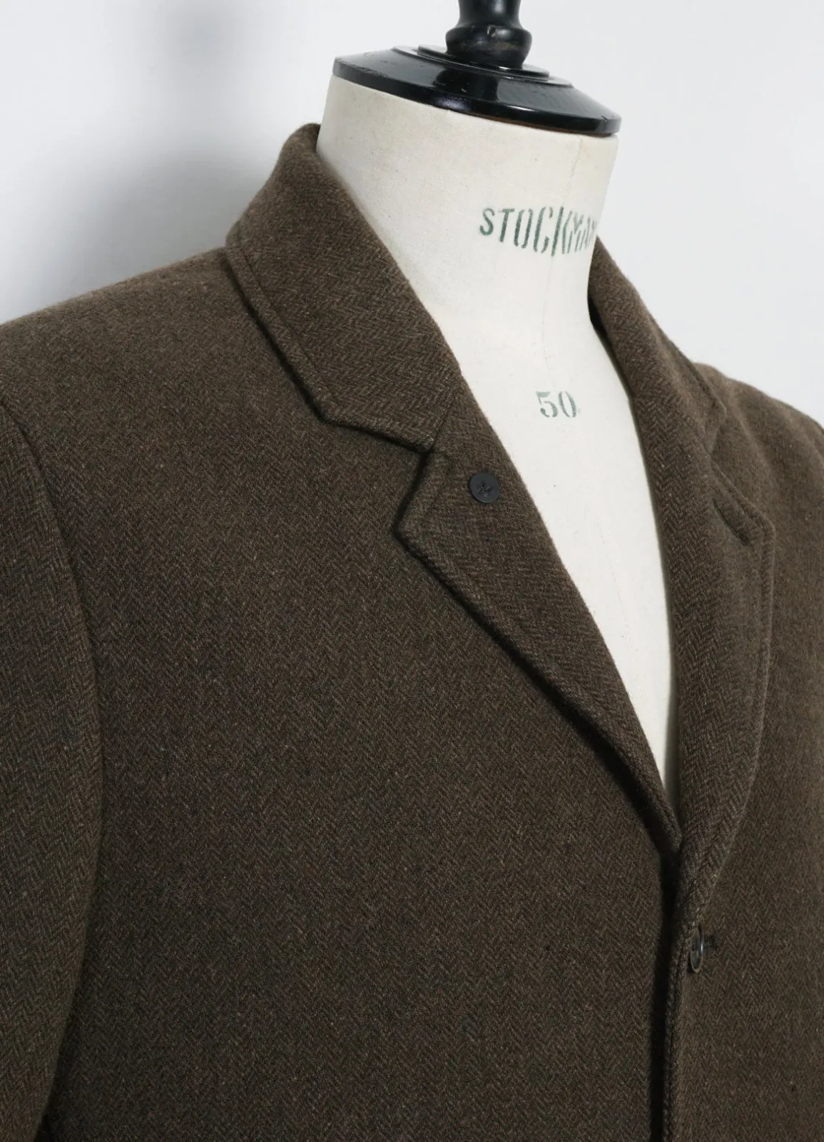 ANKER | Four Button Classic Blazer | Brown Herringbone