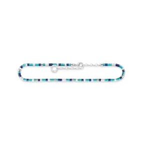 Anklet with blue stones