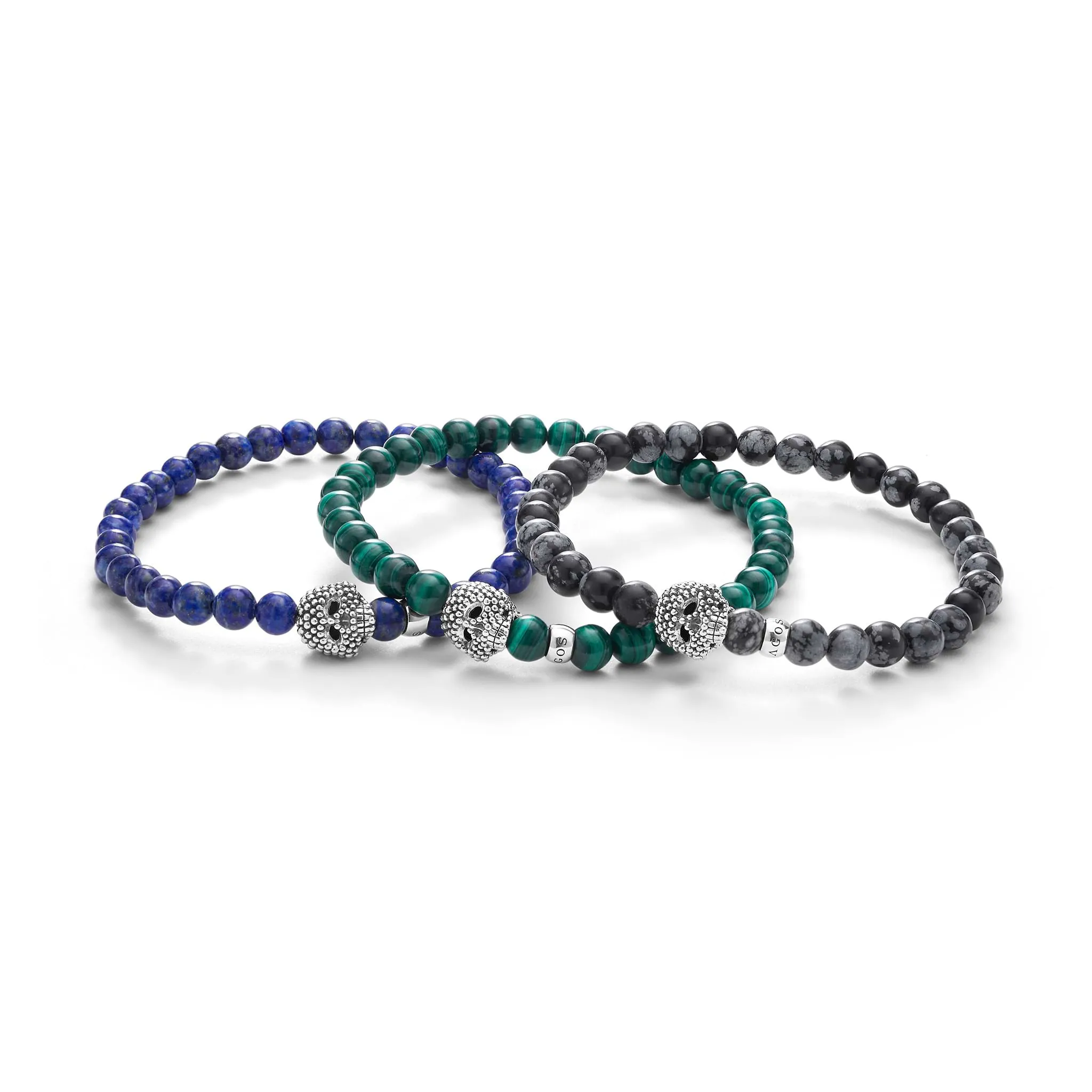 Anthem Gemstone Skull Stretch Bracelet Gift Set