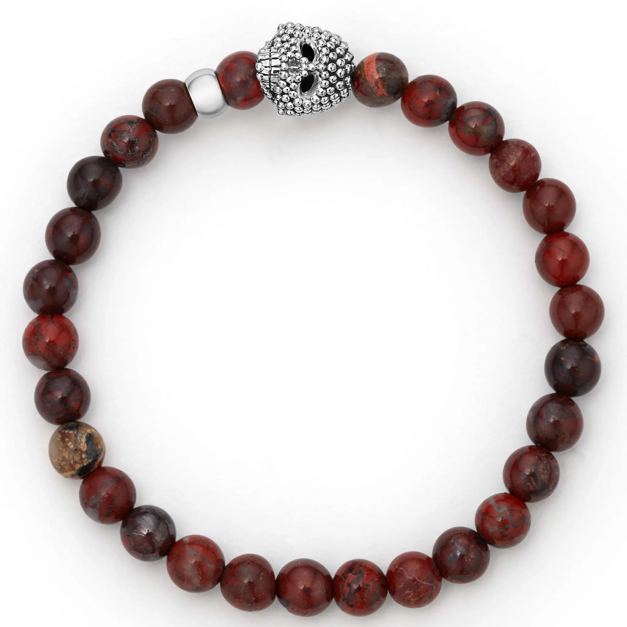 Anthem Poppy Jasper Skull Bracelet