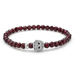 Anthem Red Garnet Skull Bracelet