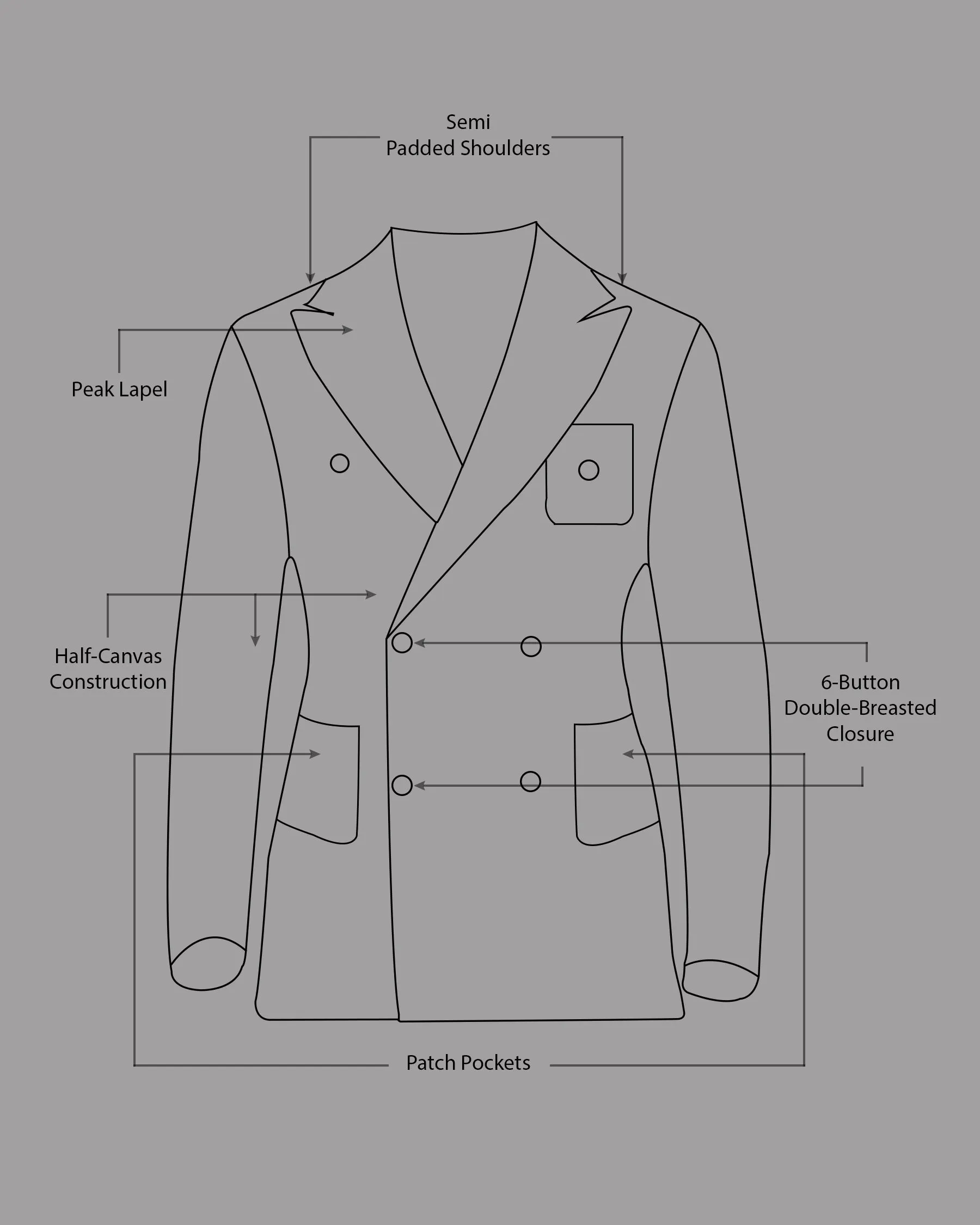 Arrowtown Checked Double Breasted Suit