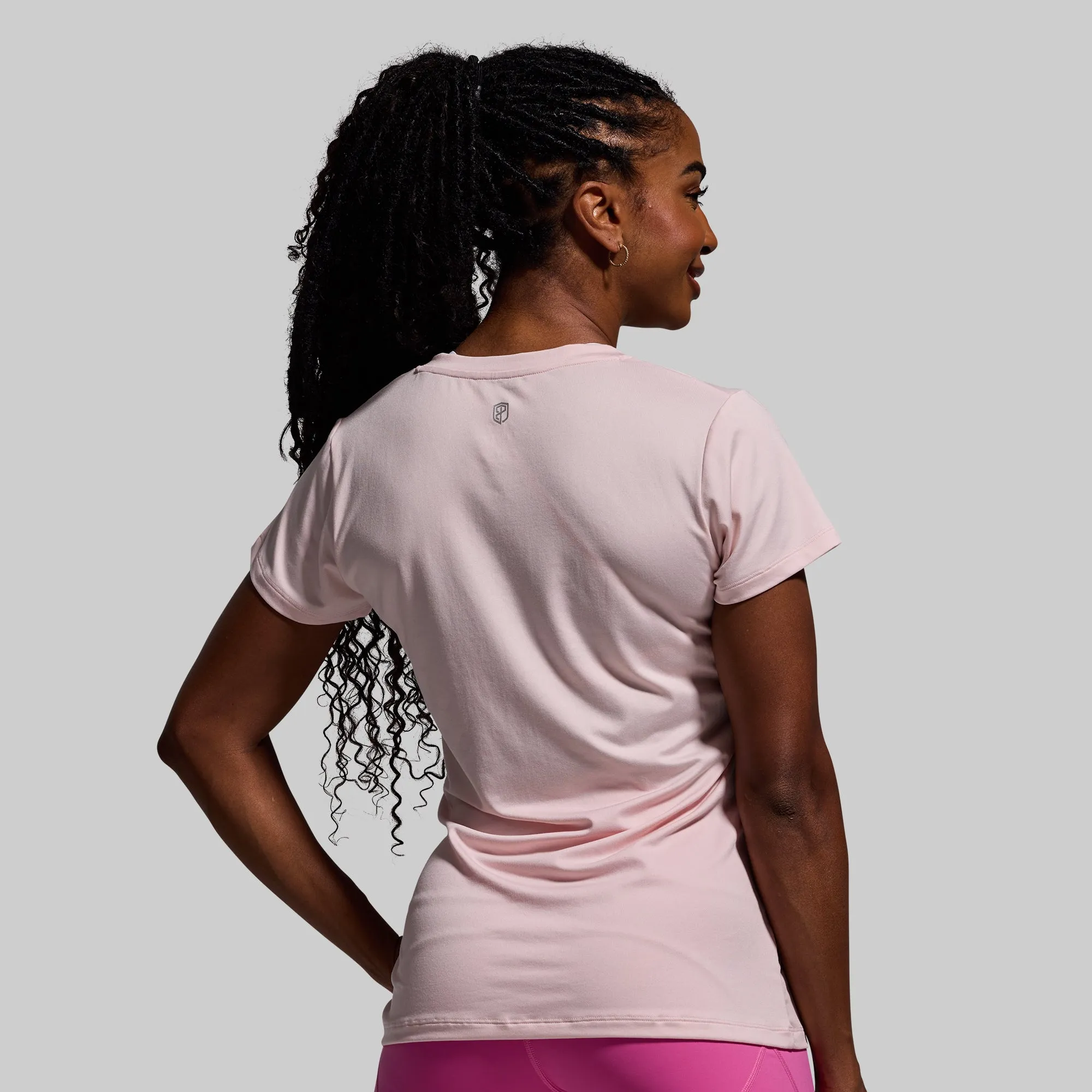 Athleisure Short Sleeve V-Neck (Peachskin)