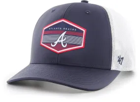 Atlanta Braves 47 Men's Navy Burgess Trucker Hat