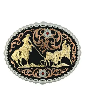 Attitude Tri-Tone Team Roper Belt Buckle