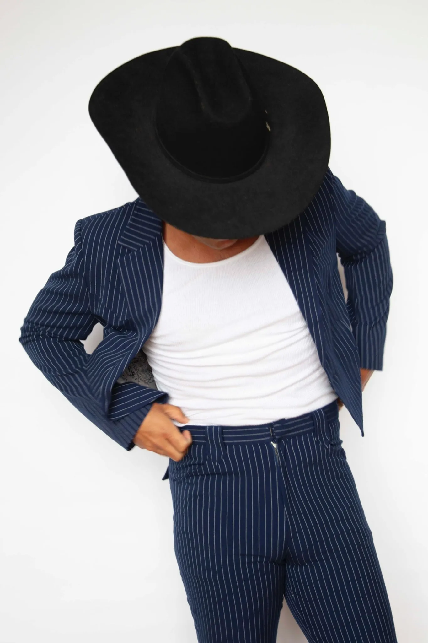 Bakersfield Pant Navy Pin Stripe