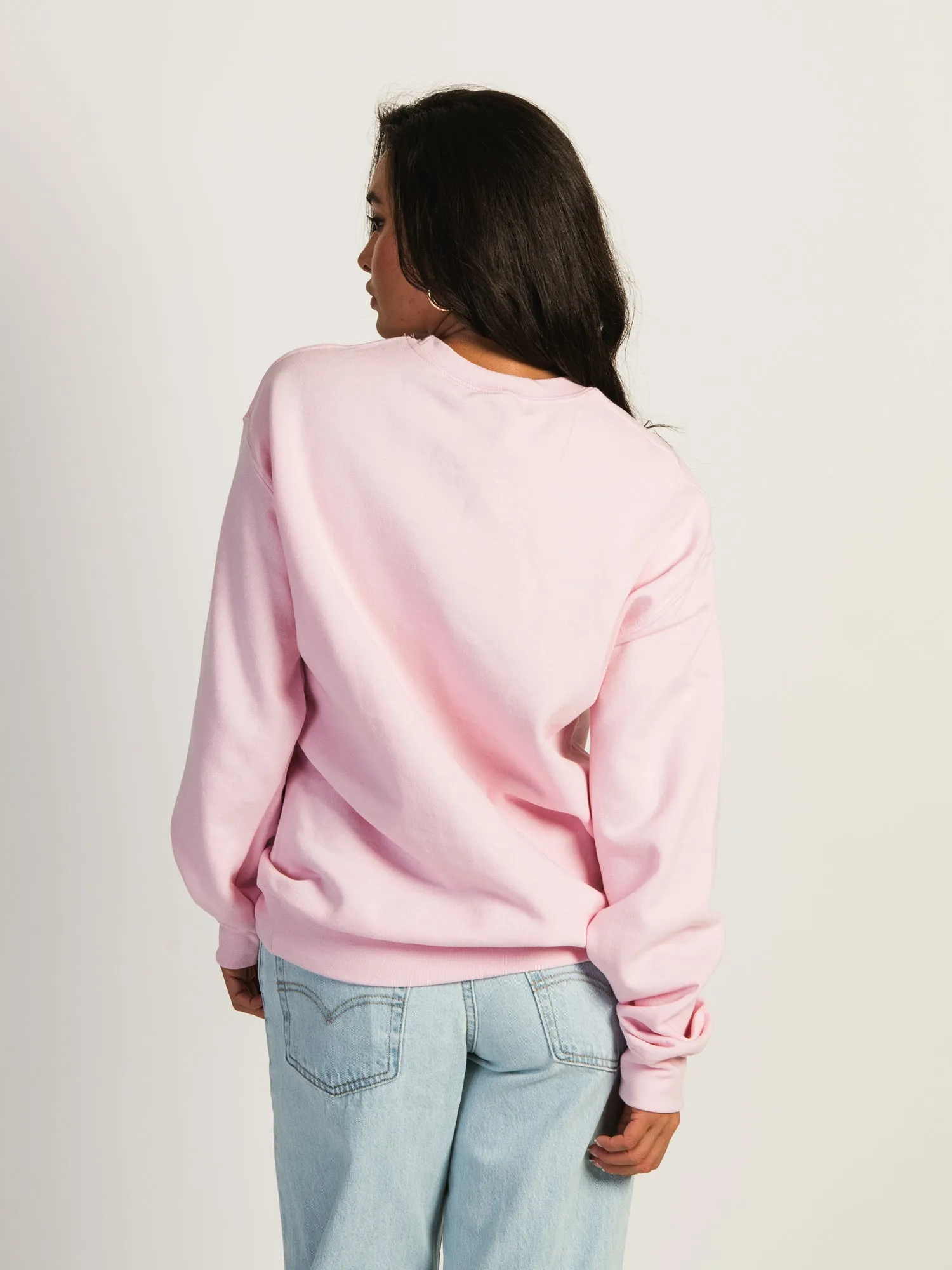 BARSTOOL SPORTS PINK WHITNEY VARSITY CREWNECK