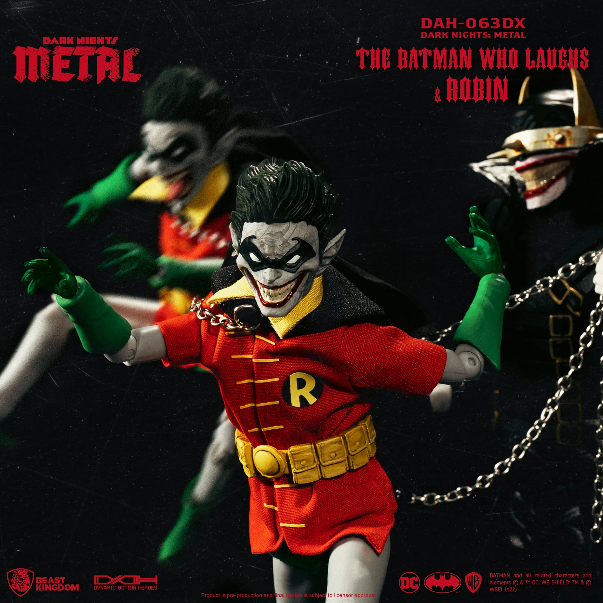 Beast Kingdom DAH-063DX DC: Dark Night Metal - The Batman Who Laughs with Robin 1:9 Scale Dynamic 8ction Heroes Action Figure