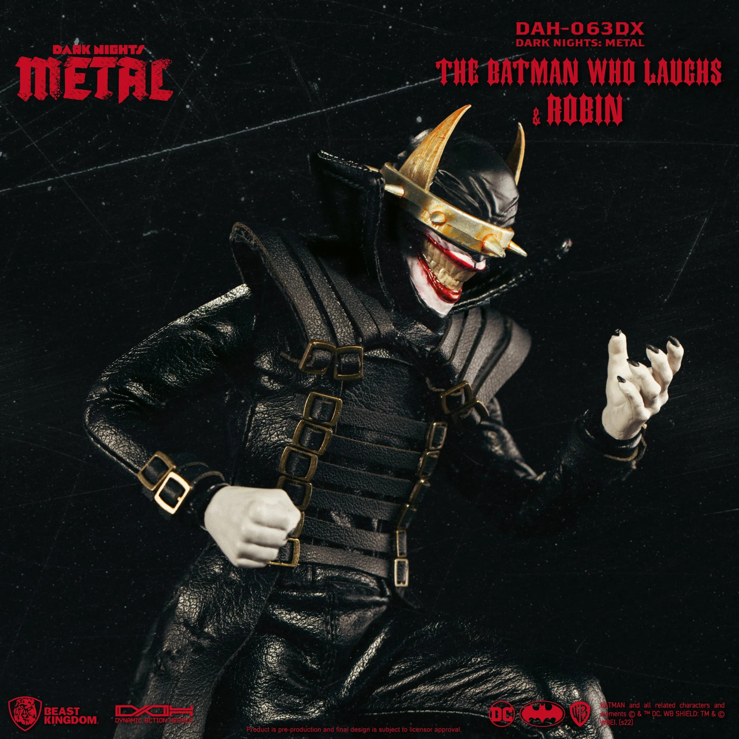 Beast Kingdom DAH-063DX DC: Dark Night Metal - The Batman Who Laughs with Robin 1:9 Scale Dynamic 8ction Heroes Action Figure