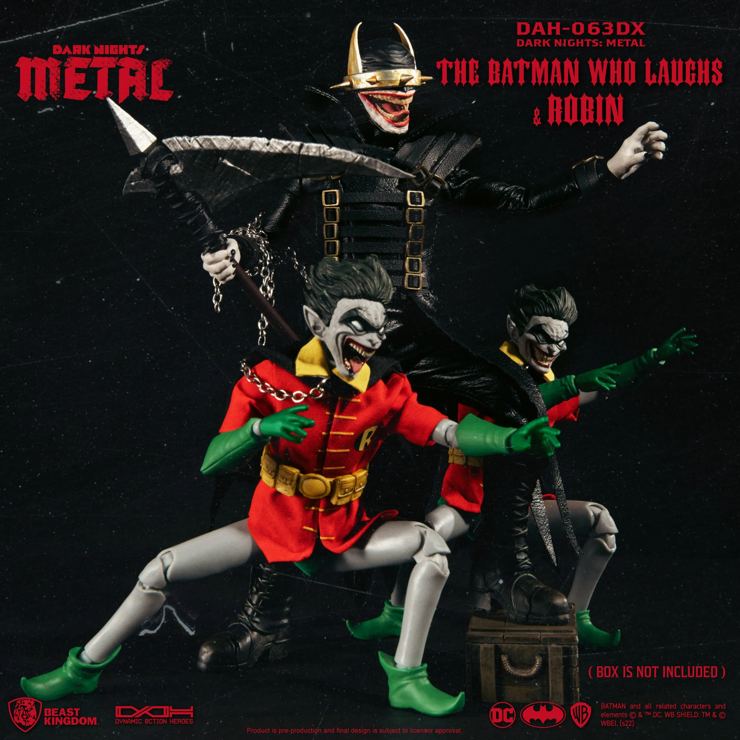 Beast Kingdom DAH-063DX DC: Dark Night Metal - The Batman Who Laughs with Robin 1:9 Scale Dynamic 8ction Heroes Action Figure