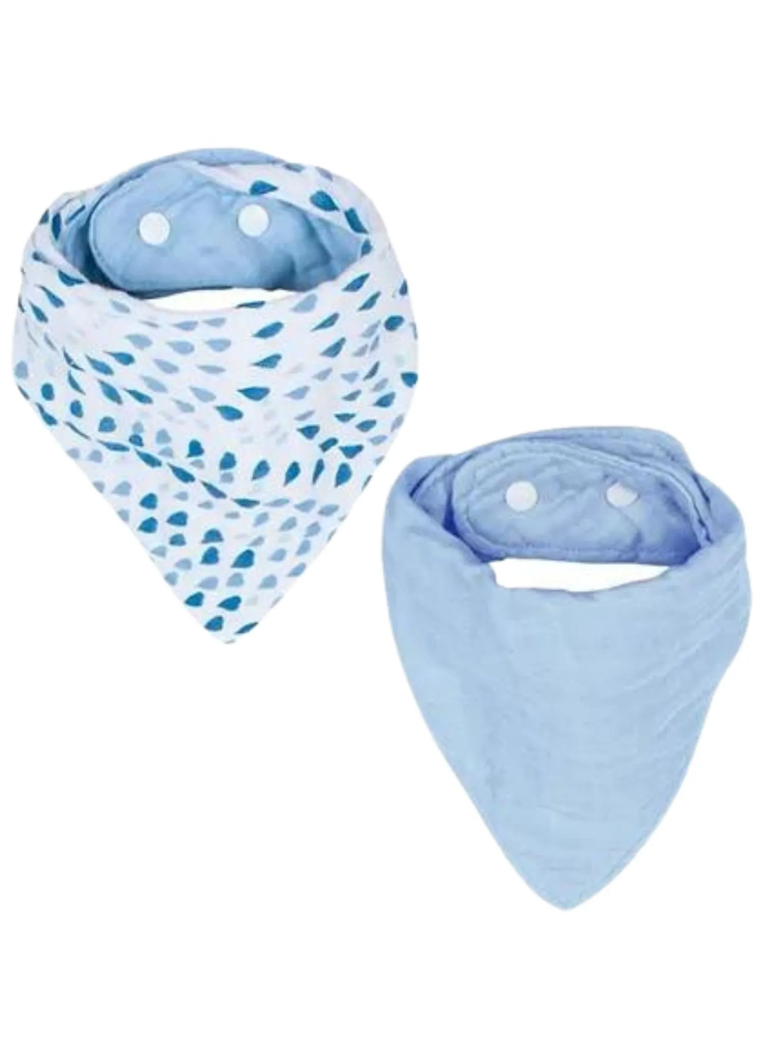 Bebe Au Lait Pack of 2 Bandana Bibs Serenity Plus Sky