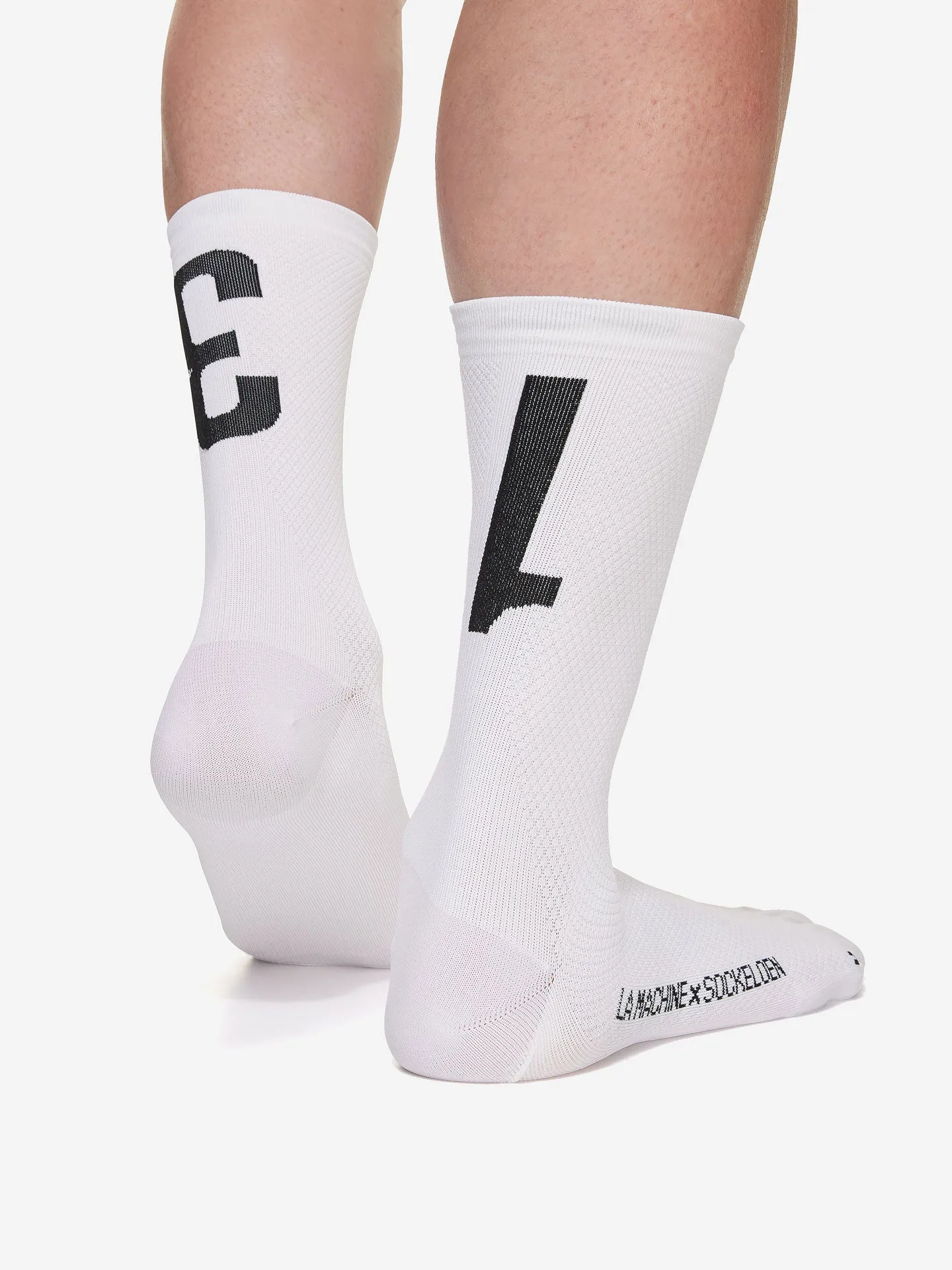 Bib Number 13 - Cycling Socks - White