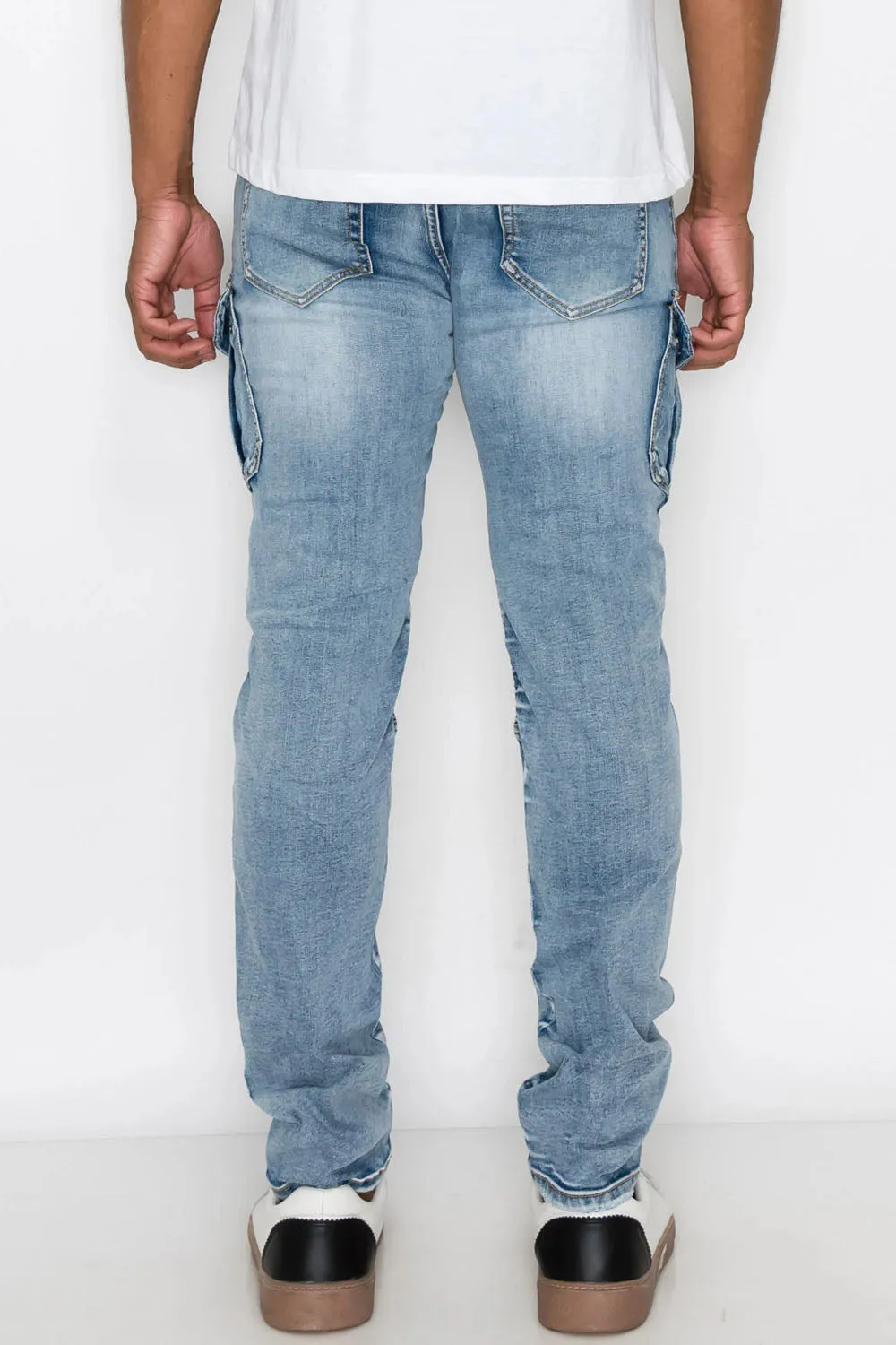 Biker Cargo Denim Jeans