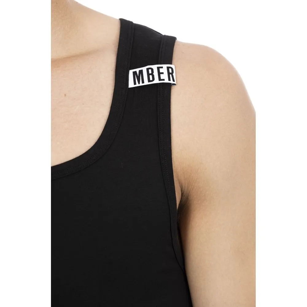 Bikkembergs Black Cotton Men Tank Men's Top