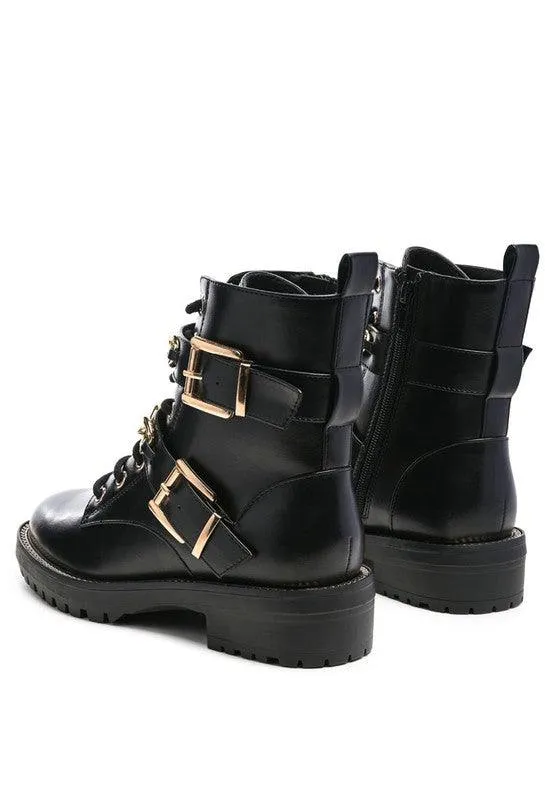 Billy Atta Girl Metal Chain Detail Bike Boot