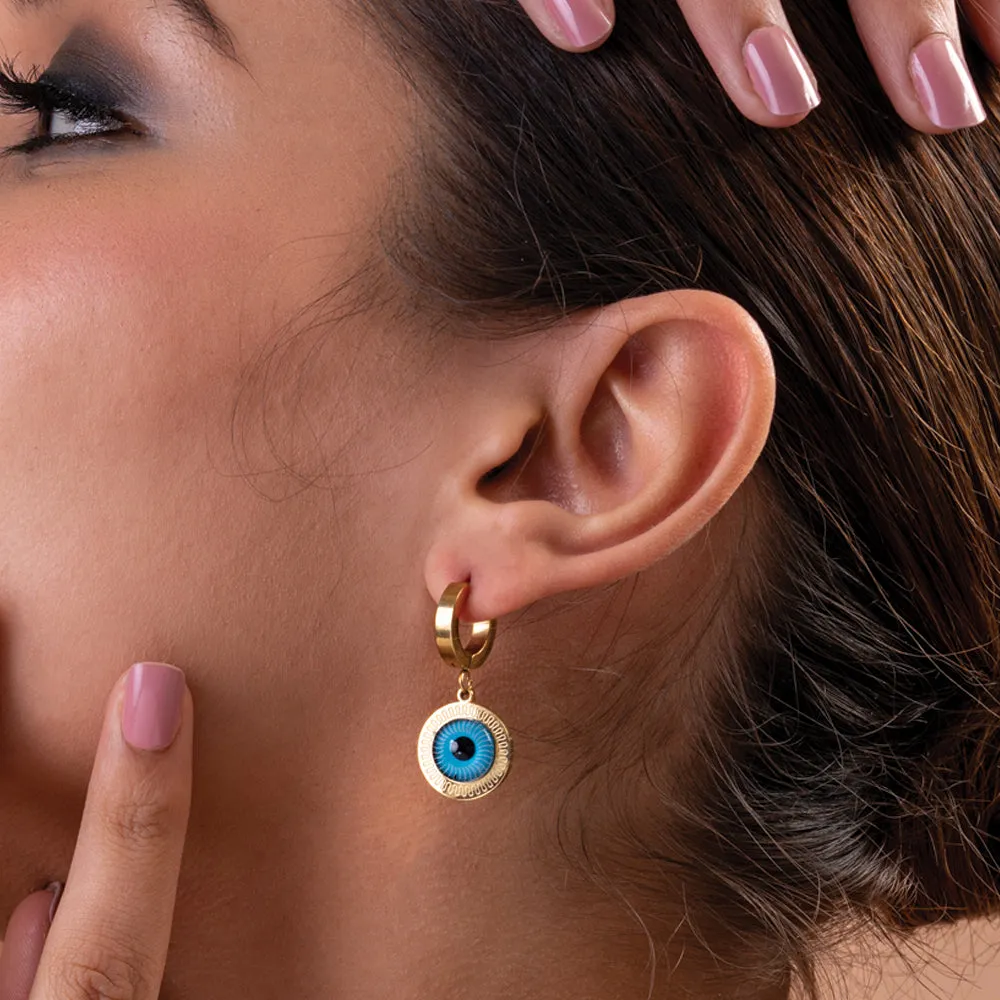 Boho Evil-Eye Hoop Earrings