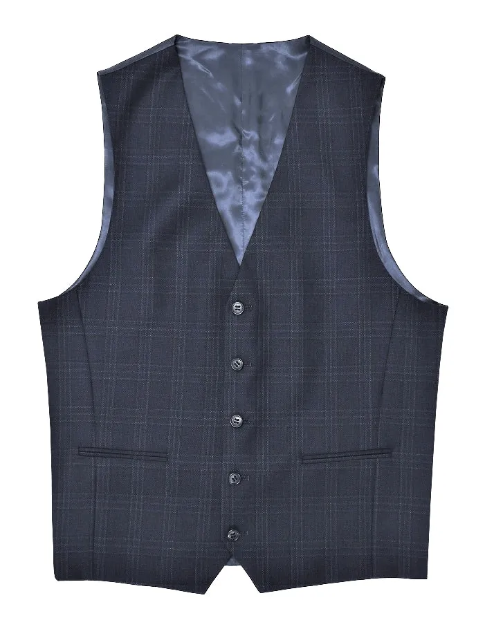 Boston Blue Check Wool Suit Set