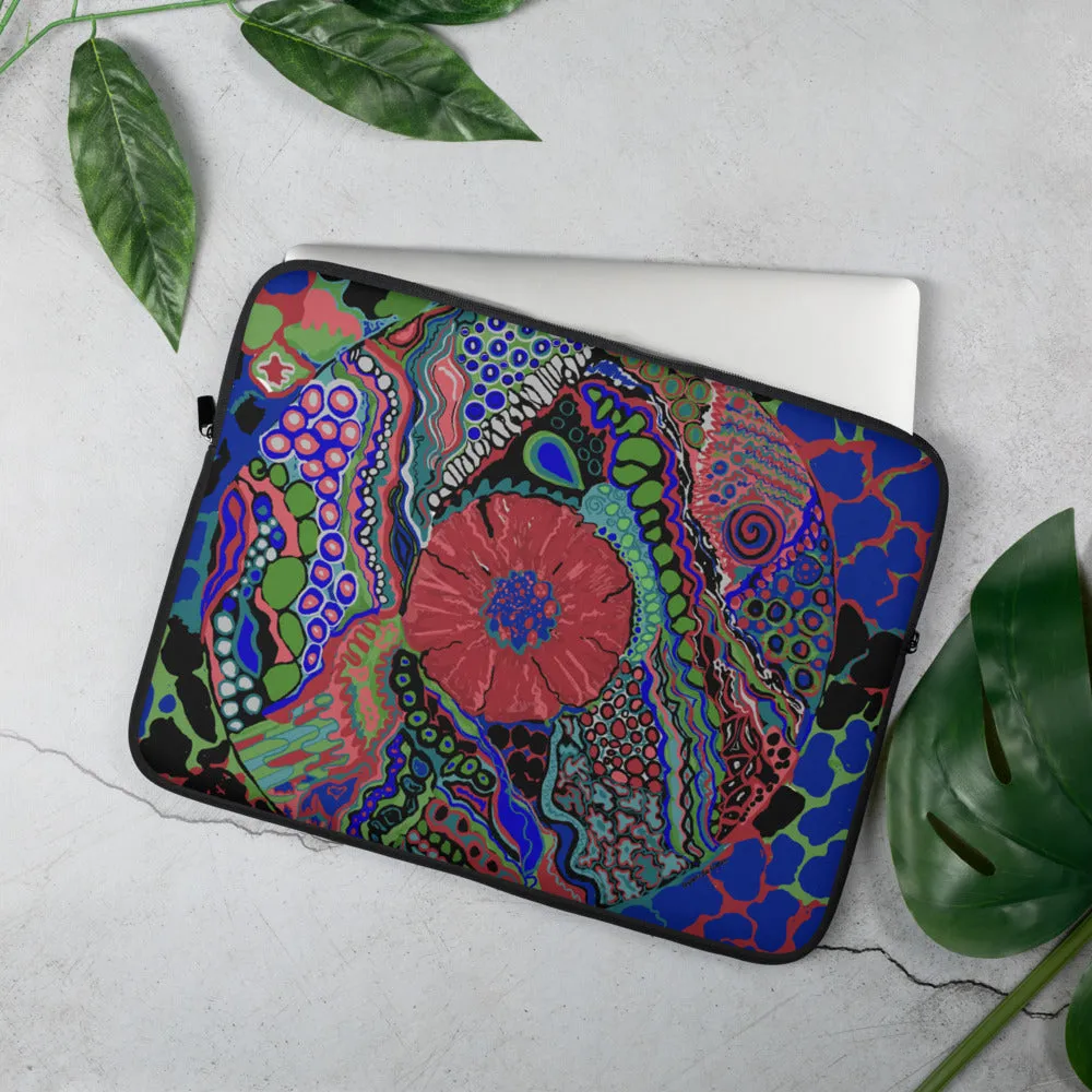 Bright Bold Colorful Mandala Laptop Sleeve - 13 & 15"  Flower Girl Women Teen Fun Fashion Trendy