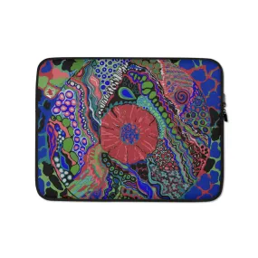 Bright Bold Colorful Mandala Laptop Sleeve - 13 & 15"  Flower Girl Women Teen Fun Fashion Trendy