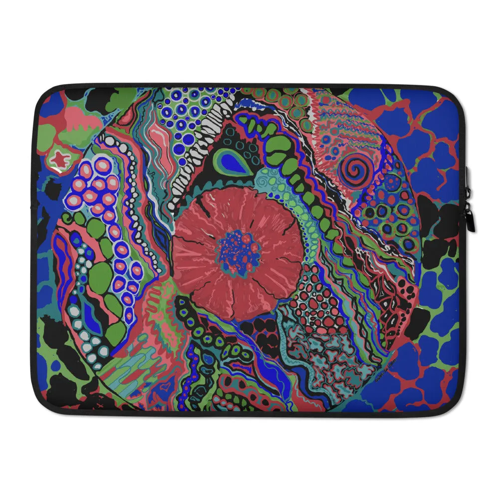 Bright Bold Colorful Mandala Laptop Sleeve - 13 & 15"  Flower Girl Women Teen Fun Fashion Trendy