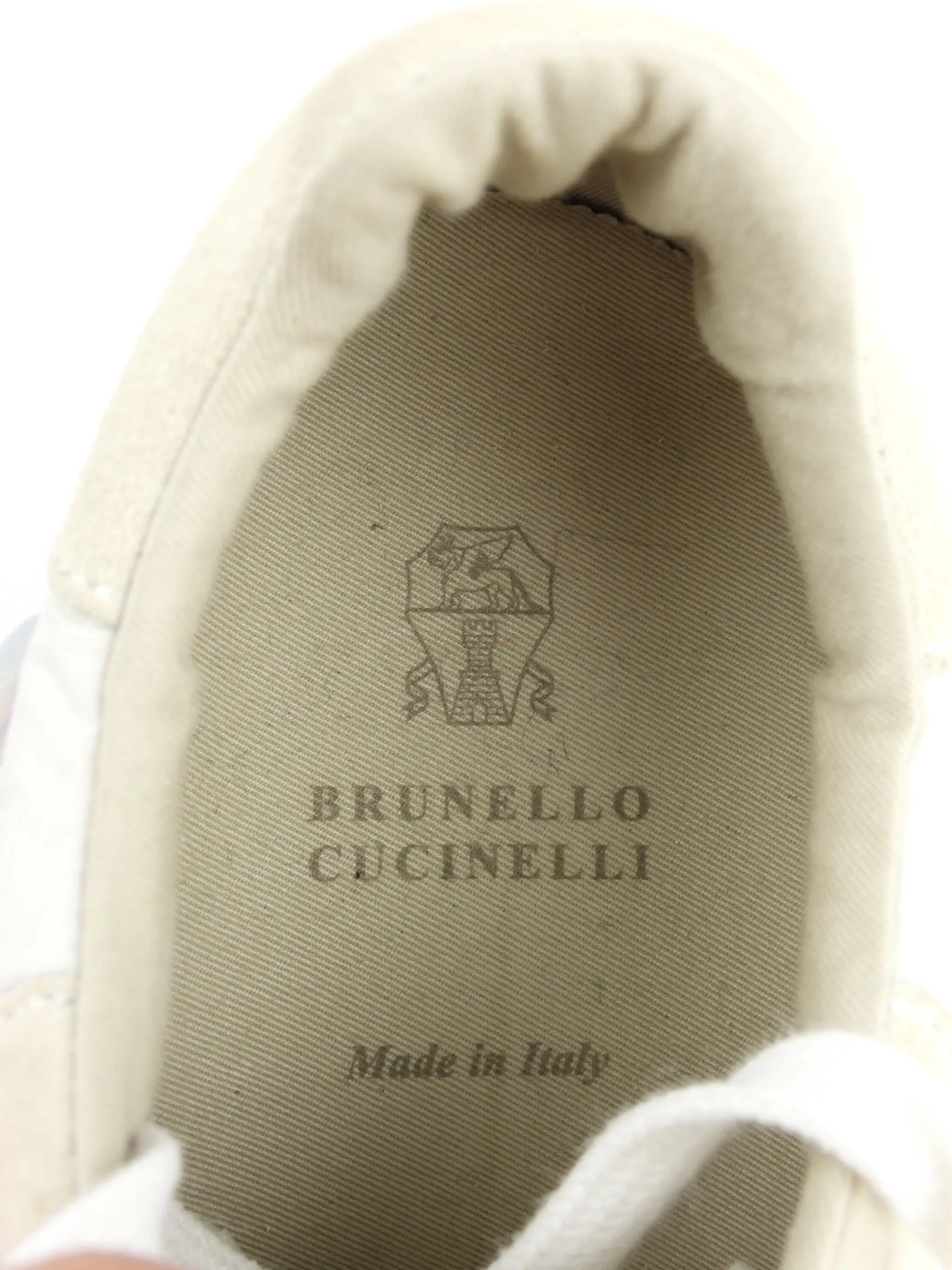 Brunello Cucinelli Off White Monili Bead Lace Up Running Shoes