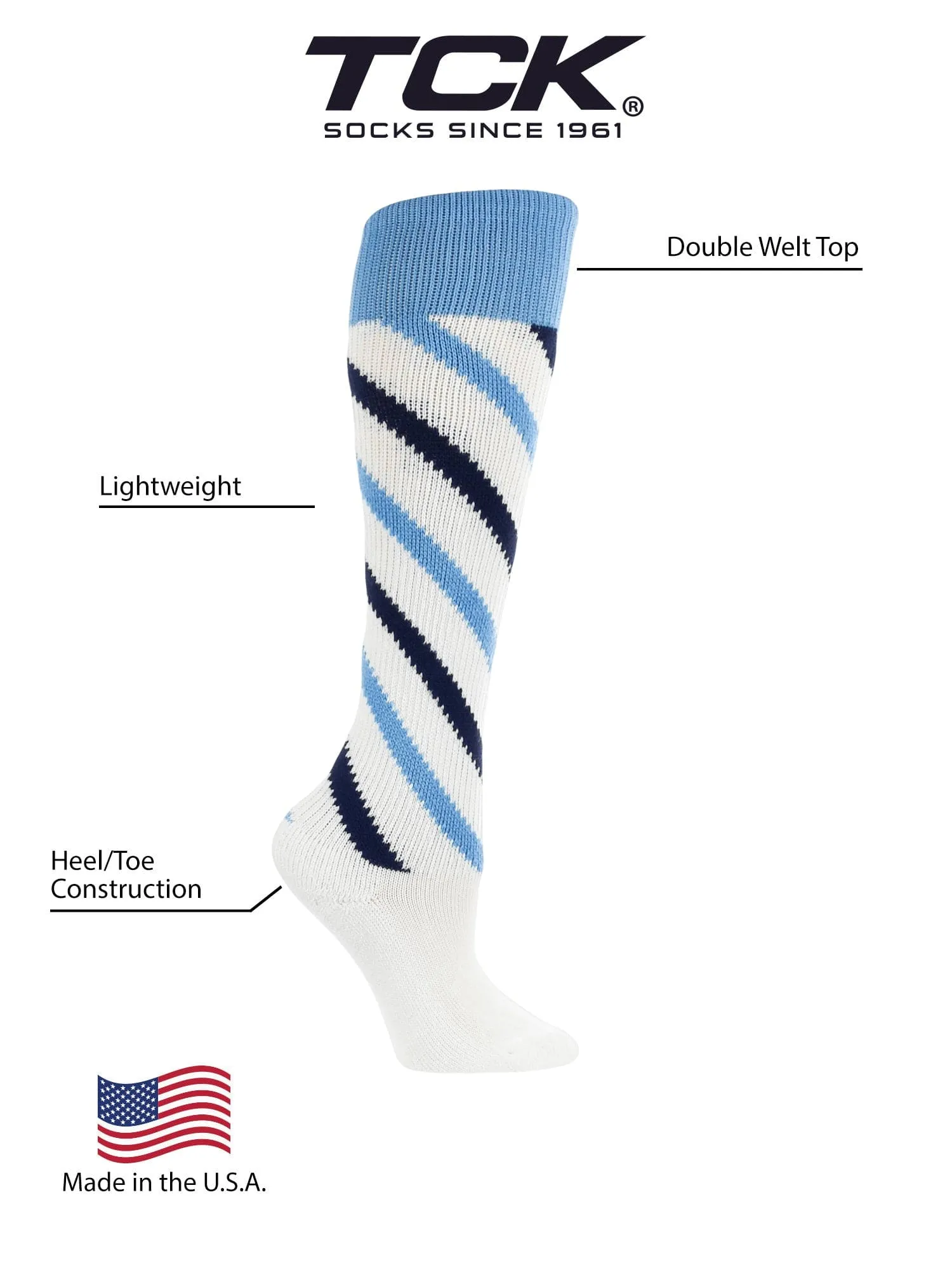 Candy Stripe Knee High Softball Socks