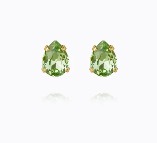 Caroline Svedbom Superpetite Drop Earrings Gold Peridot