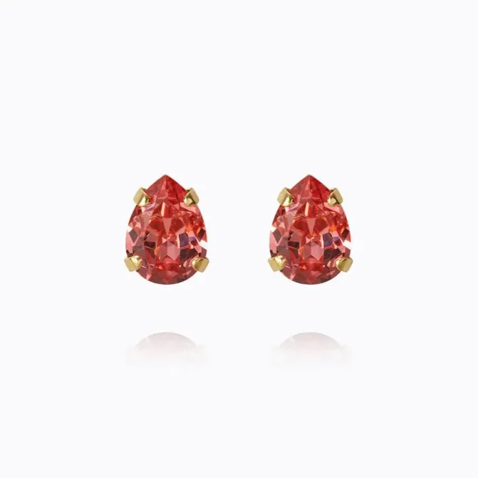 Caroline Svedbom Superpetite Drop Earrings Gold Rose Peach