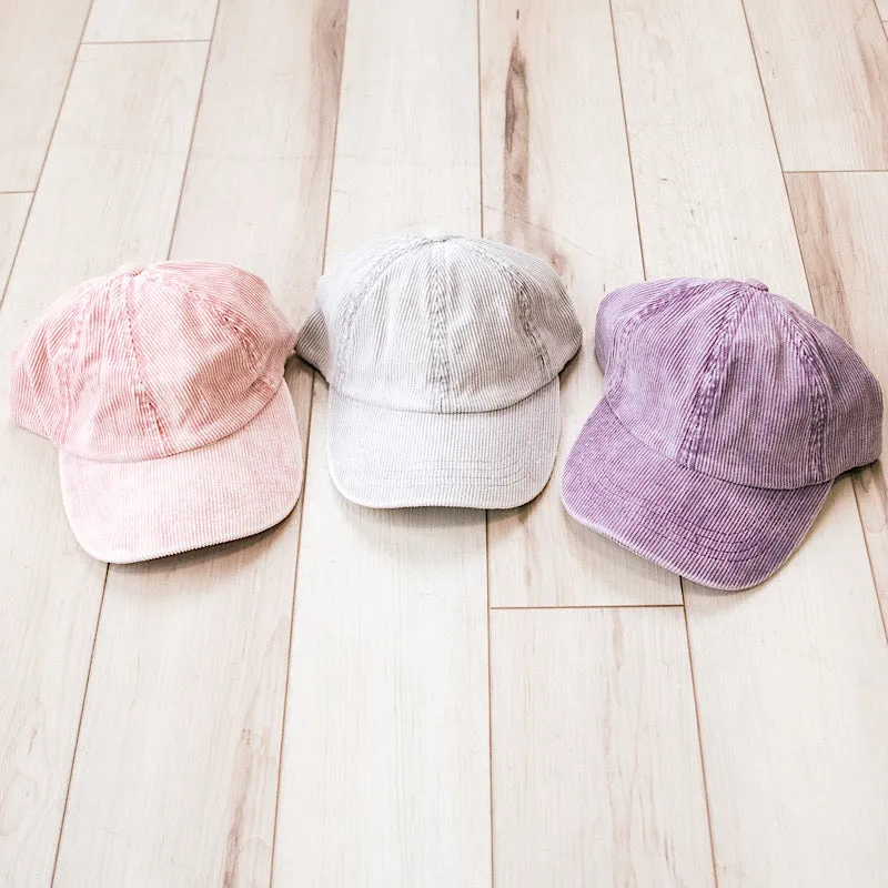 CC Stonewashed Corduroy Hat - 3 Options