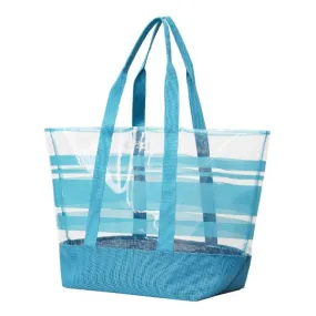 CGEAR - Clear Sand-Free Tote (Turquoise Stripe)