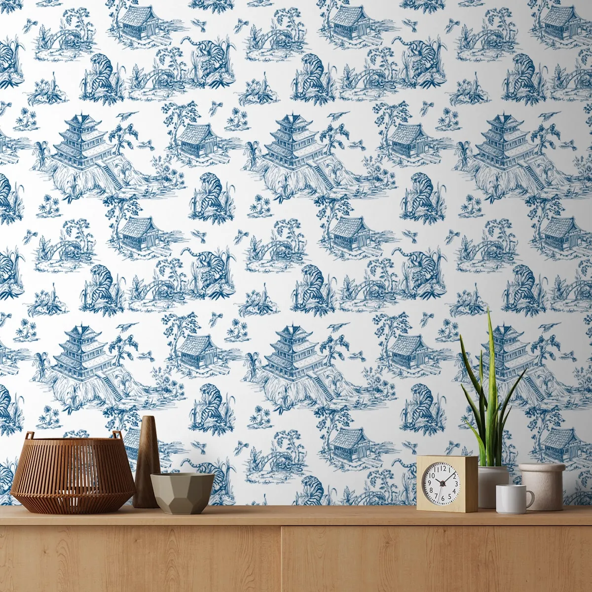 Classic Toile Charm, Room Wallpaper