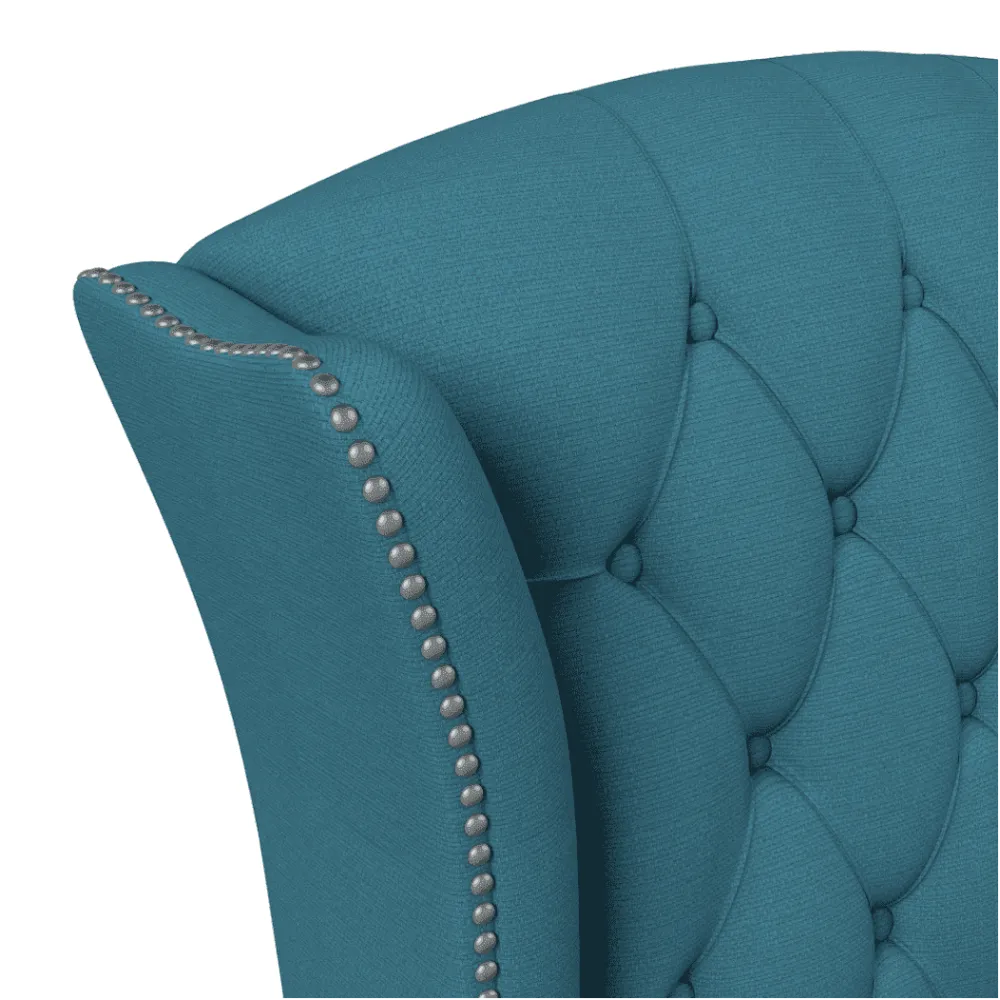 Copper Grove Crawley Diamond Button-Tufted Wingback Chair