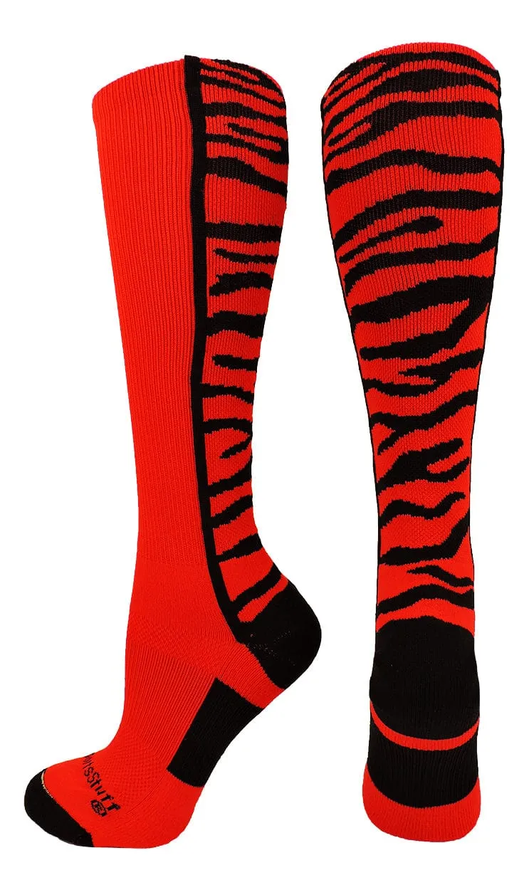 Crazy Socks with Safari Tiger Stripes Over the Calf Socks (multiple colors)