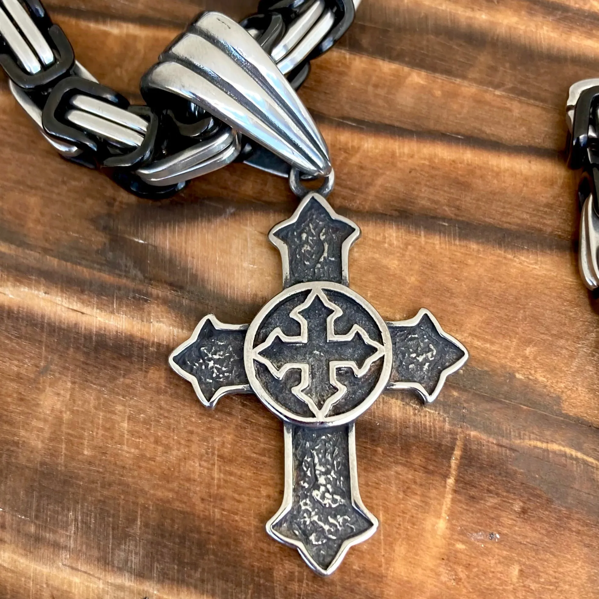 Cross - Guardian Cross Pendant - Necklace (316)