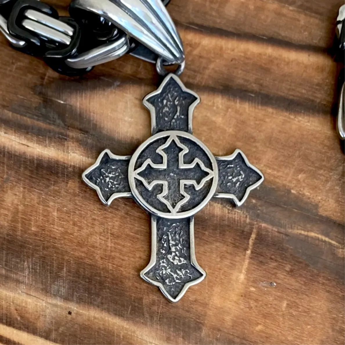 Cross - Guardian Cross Pendant - Necklace (316)