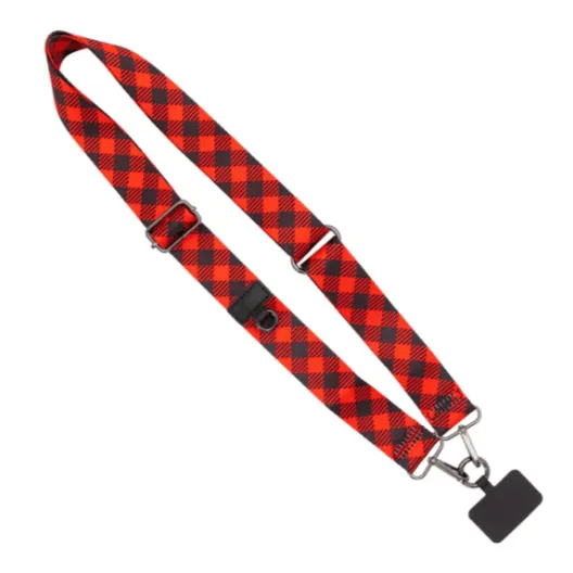 Crossbody Cell Phone Strap, Christmas Plaid